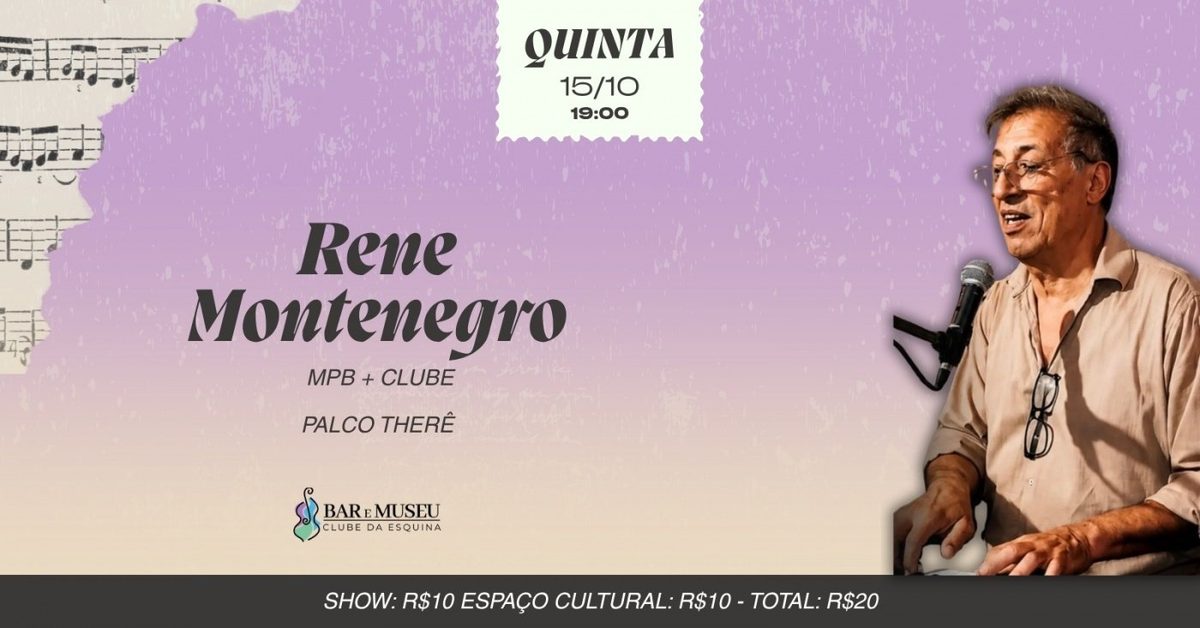 Bild der Quelle — SHOW - RENE MONTENEGRO - CLUBE DA ESQUINA