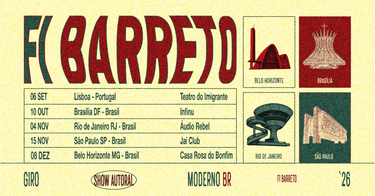 출처 이미지 — Fi Barreto: Giro Moderno-Br - São Paulo, SP