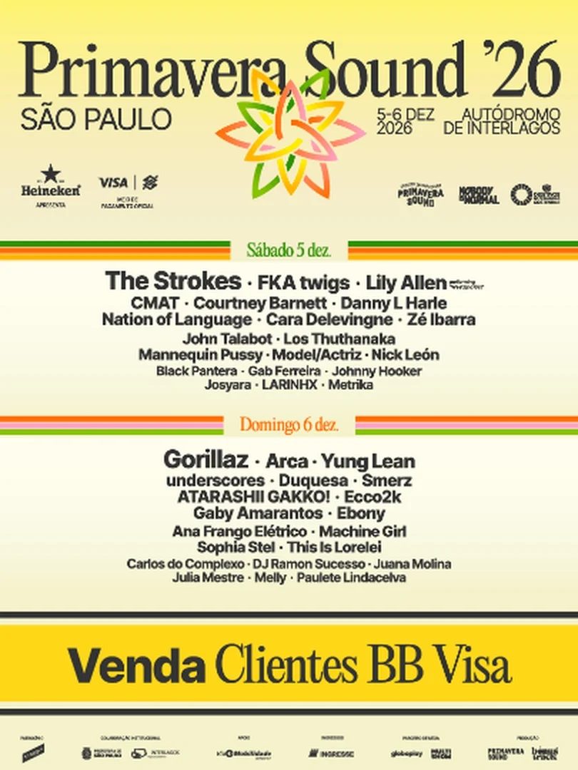 Imagem da fonte — Primavera Sound São Paulo - 2026 - Clientes Cartão Bb Visa