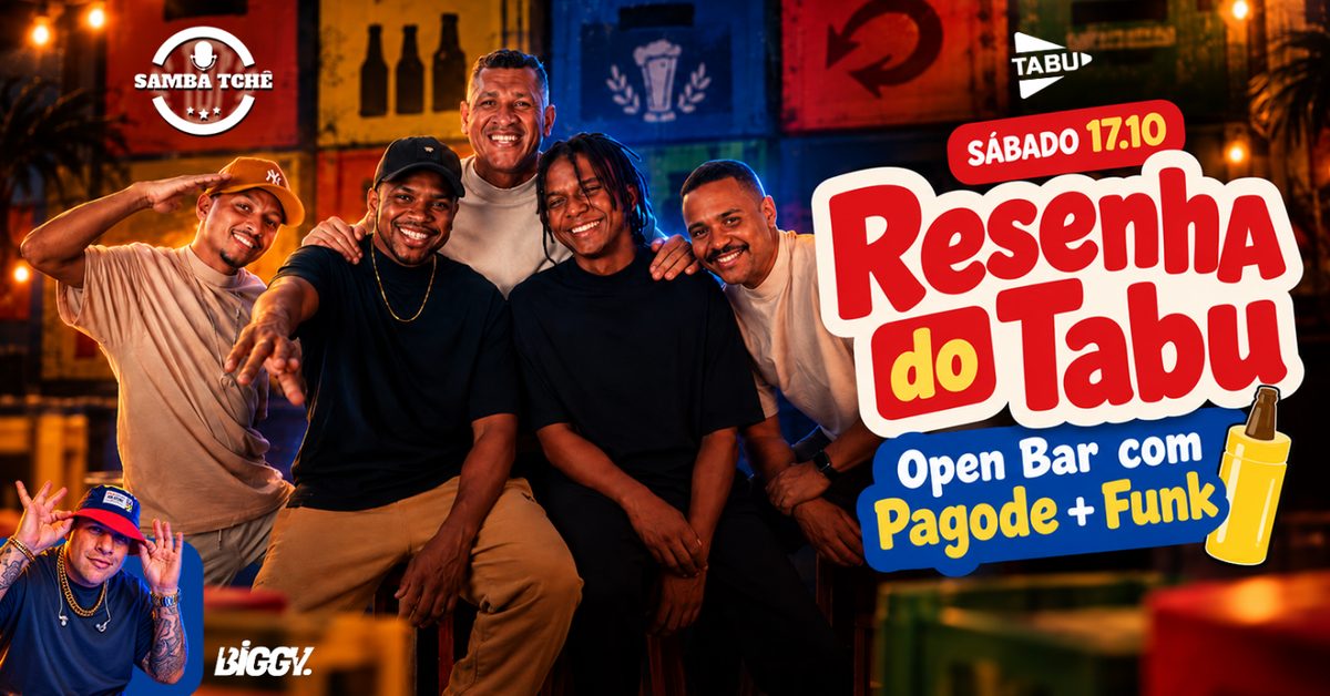 Bild der Quelle — RESENHA DO TABU | SÁBADO | Open bar
