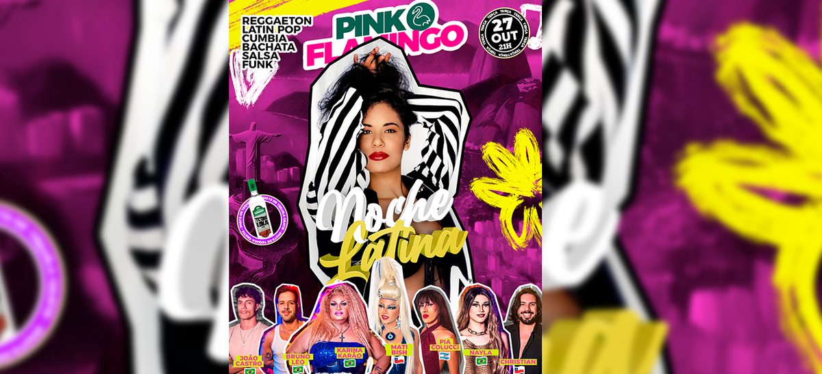 Imagem da fonte — Pink Flamingo |Noche Latina |Terça 27 de Outubro