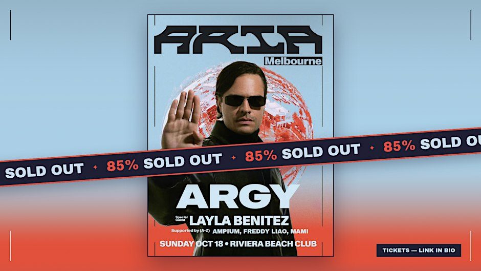 Source image — ARIA Melbourne pres. ARGY at Riviera Beach Club - 85% SOLD OUT