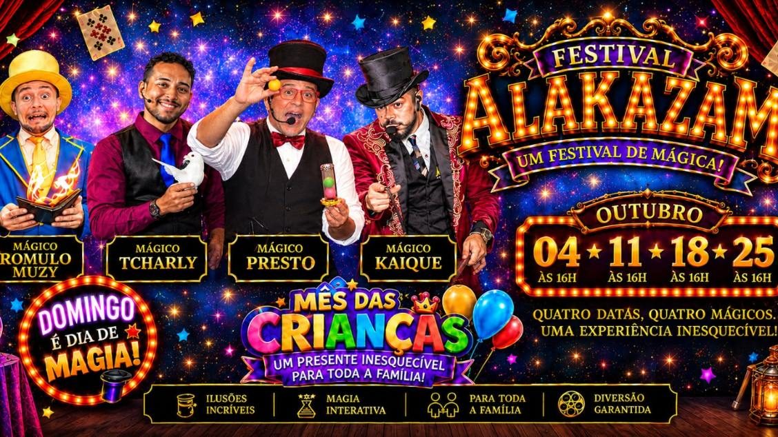Imagem da fonte — 🎩 FESTIVAL ALAKAZAM, UM SHOW DE MÁGICA! – MÊS DAS CRIANÇAS