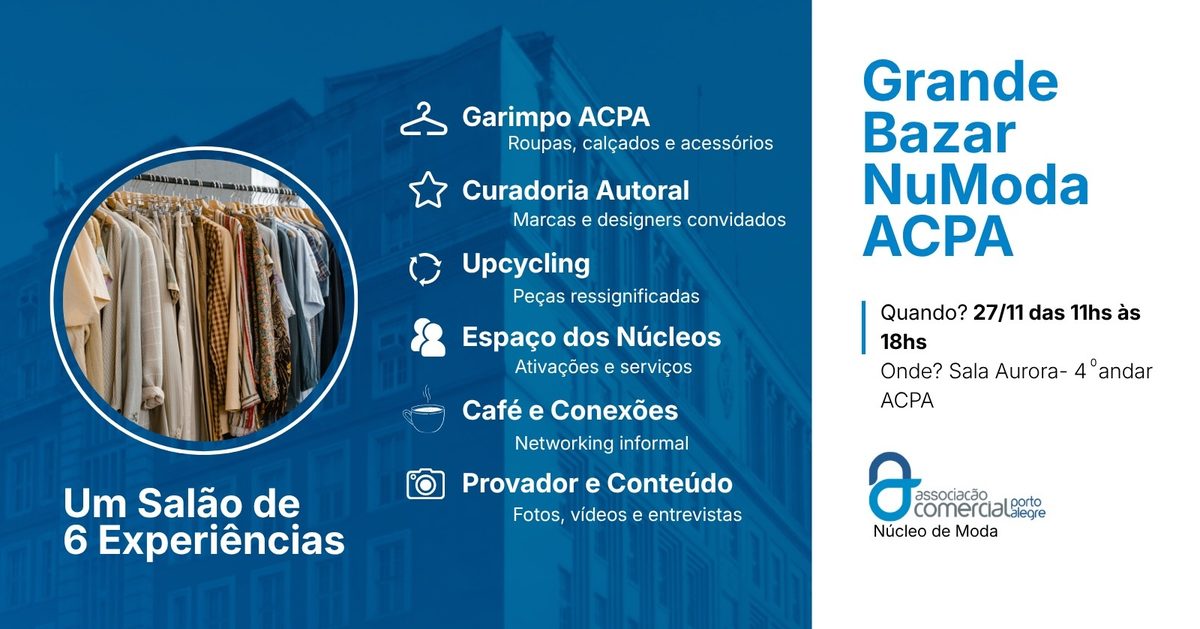 Imagem da fonte — Grande Bazar ACPA - NuModa