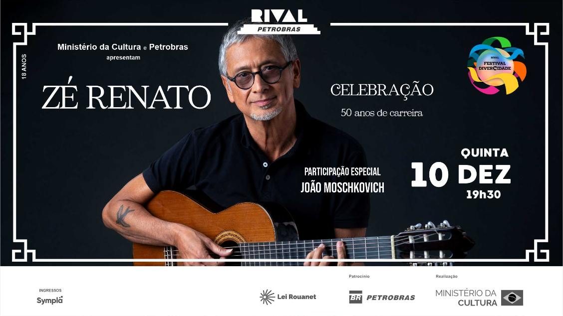 Imagen de la fuente — ZÉ RENATO NO SHOW “CELEBRAÇÃO” COMEMORANDO 50 ANOS DE CARREIRA