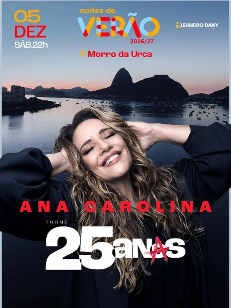 Imagem da fonte — Ana Carolina 25 anos - Noites de Verão 2026