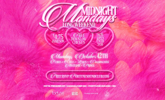 Source image — Tickets for Midnight Mondays Long Weekend | TicketWeb - Fortune Sound Club in Vancouver, CA