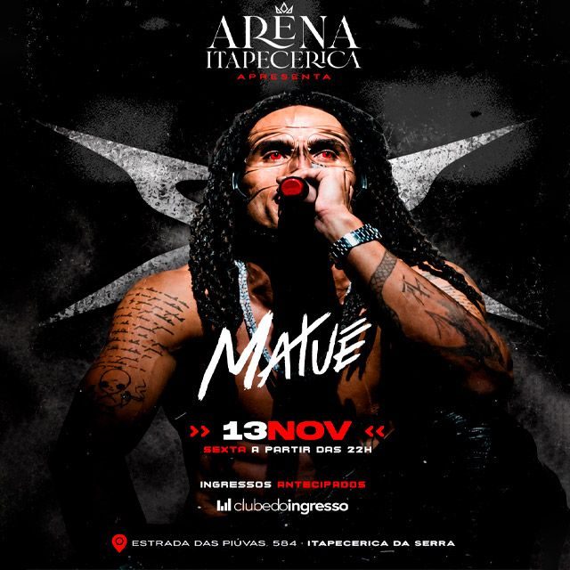 Bild der Quelle — Matuê — Agenda de shows 2026 — Matuê em Itapecerica da Serra