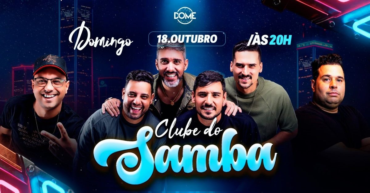 Imagem da fonte — CLUBE DO SAMBA | DOMINGO | 18/10 | 20 HRS