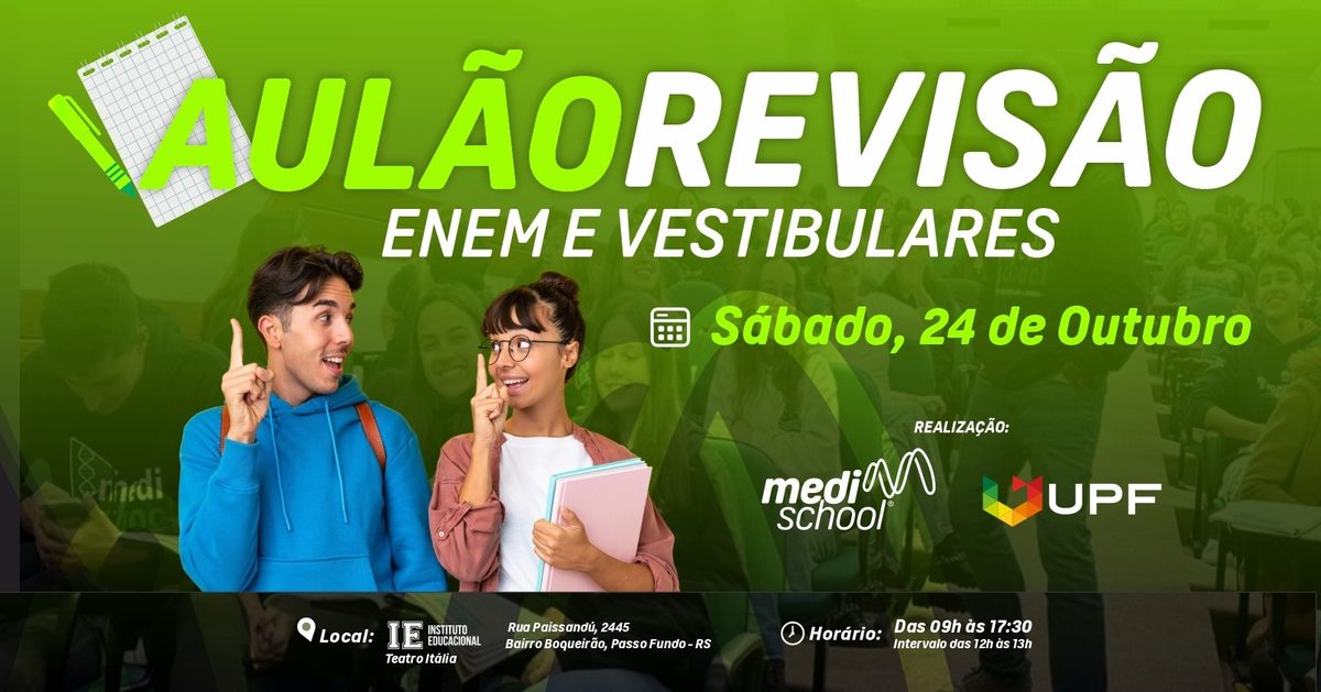 Imagem da fonte — Aulão de Revisão ENEM e Vestibulares - Medischool