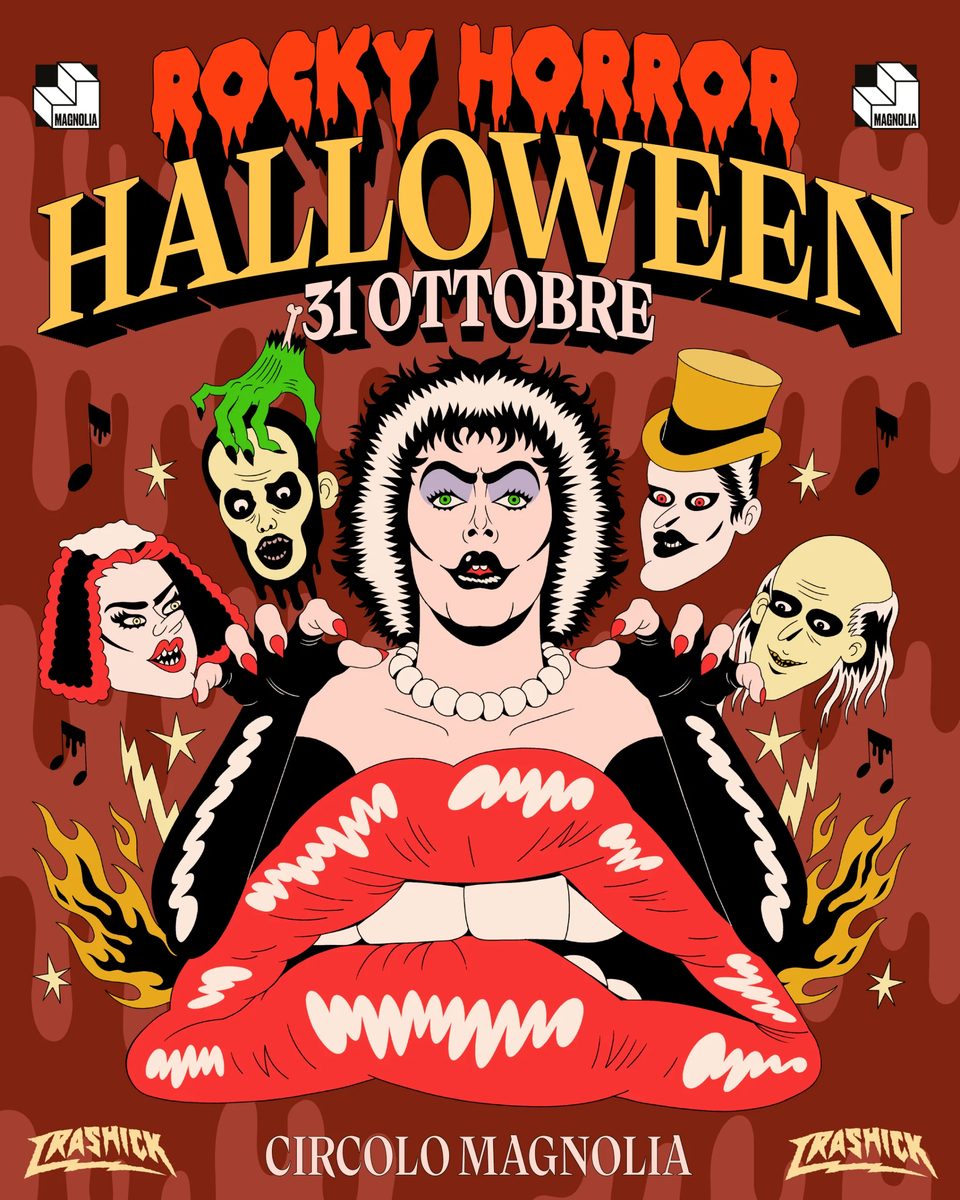 Imagem da fonte — Rocky Horror Halloween al Magnolia con Trashick