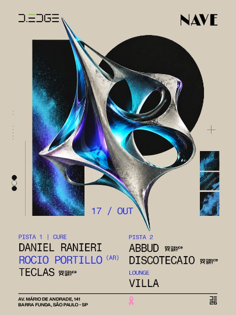 Immagine della fonte — NAVE D-EDGE SP pres.: P1: DANIEL RANIERI. ROCIO PORTILLO (AR). TECLAS // P2: ABBUD. DISCOTECAIO // LOUNGE: VILLA