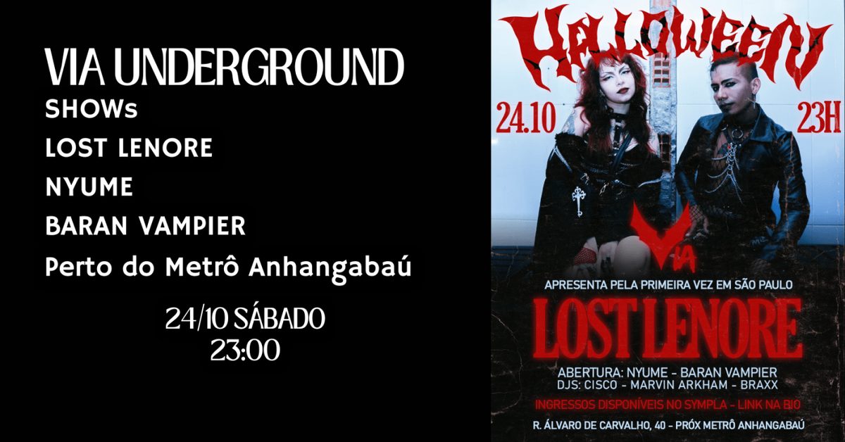 Source image — Lost Lenore em São Paulo! No Via Underground