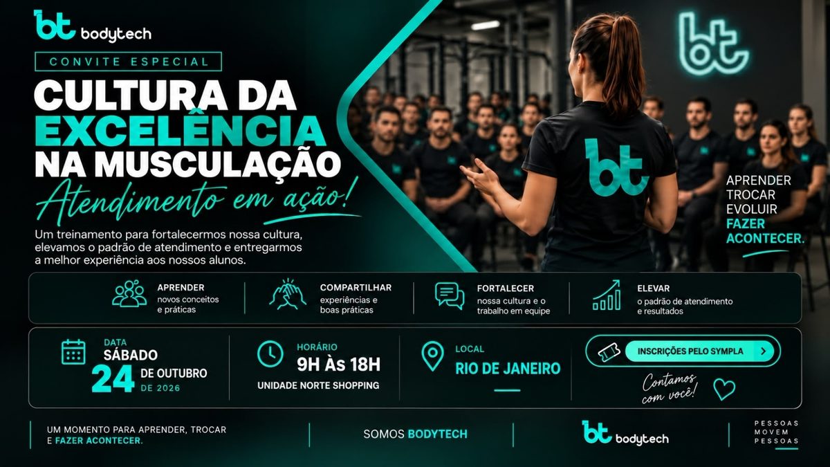 出典の画像 — Cultura da excelência na musculação - Atendimento em ação