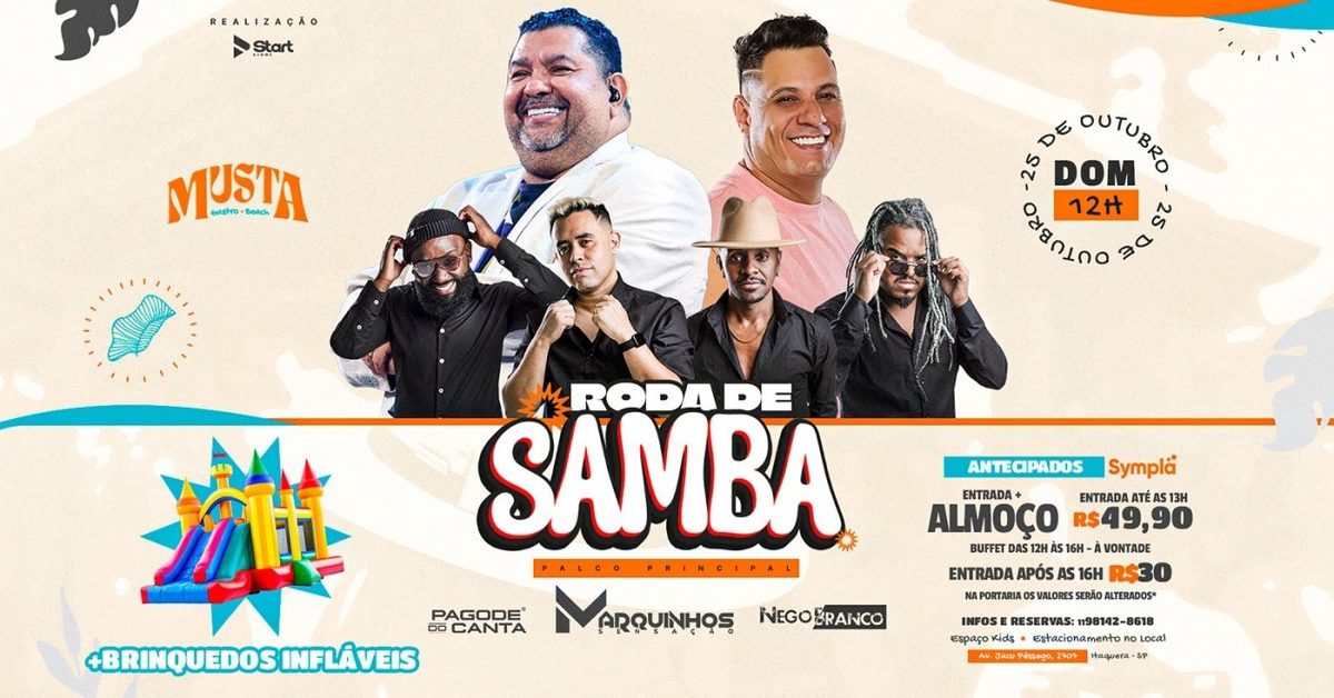 Afbeelding van de bron — MARQUINHOS SENSAÇÃO - NEGO BRANCO - PAGODE DO CANTA PALCO PRINCIPAL NO MUSTA GASTRO BEACH ITAQUERA