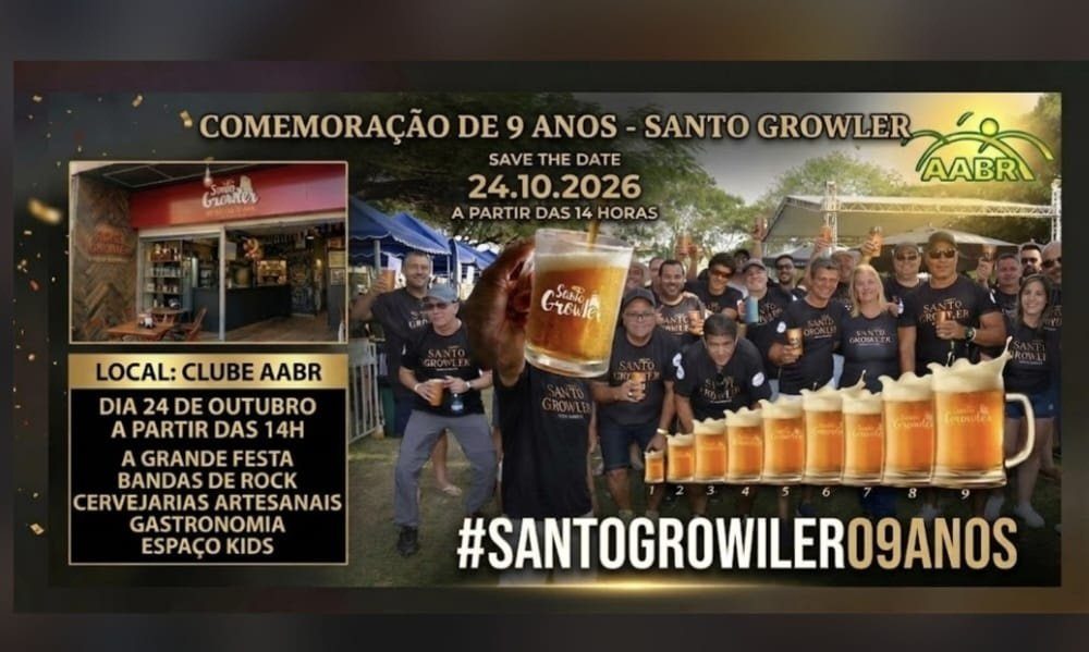 Imagem da fonte — Santo Growler - Aniversário de 9 anos