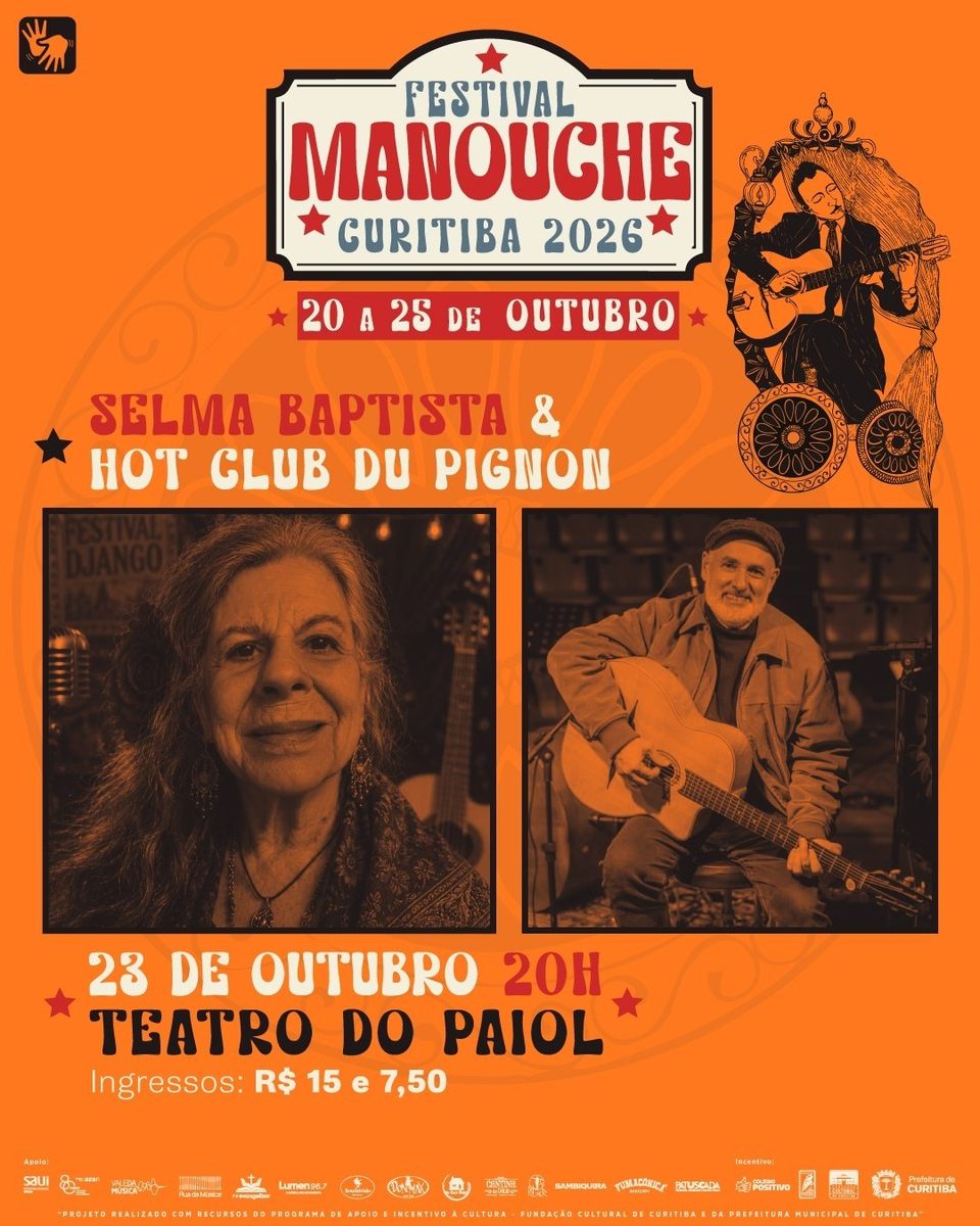 Afbeelding van de bron — Festival Manouche Curitiba 2026 - Selma Baptista e Hot Club du Pignon