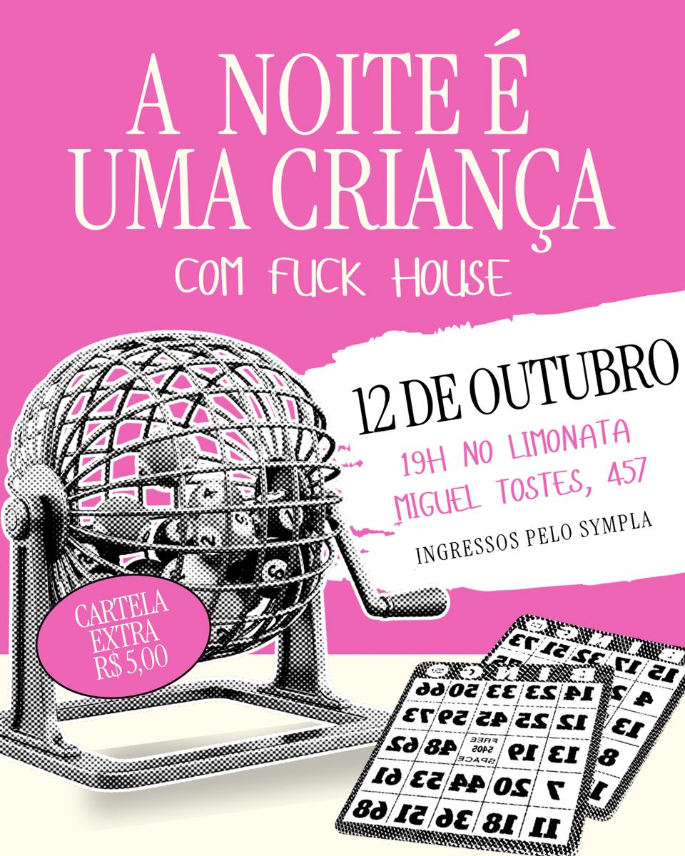 Imagen de la fuente — A noite é uma criança. Bingo com a Fuck House