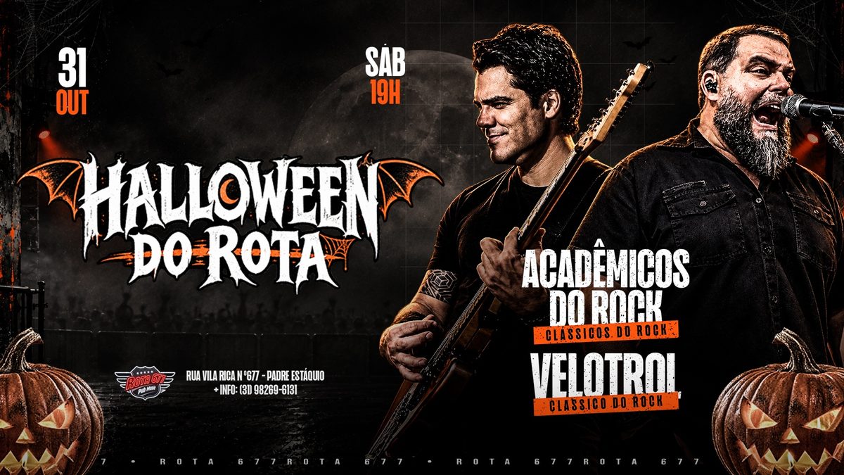 Bild der Quelle — HALLOWEEN DO ROTA | VELOTROL & ACADÊMICOS DO ROCK | 31/10 | 19H