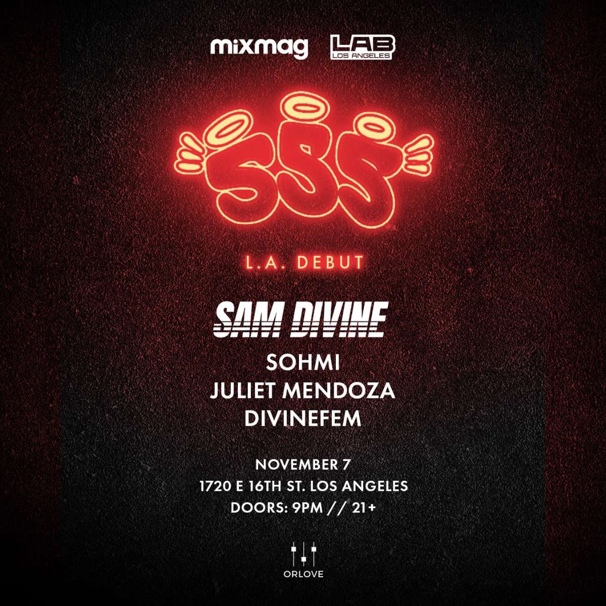 출처 이미지 — Mixmag LAB: Los Angeles ft. Sam Divine’s 555 [L.A. Debut]