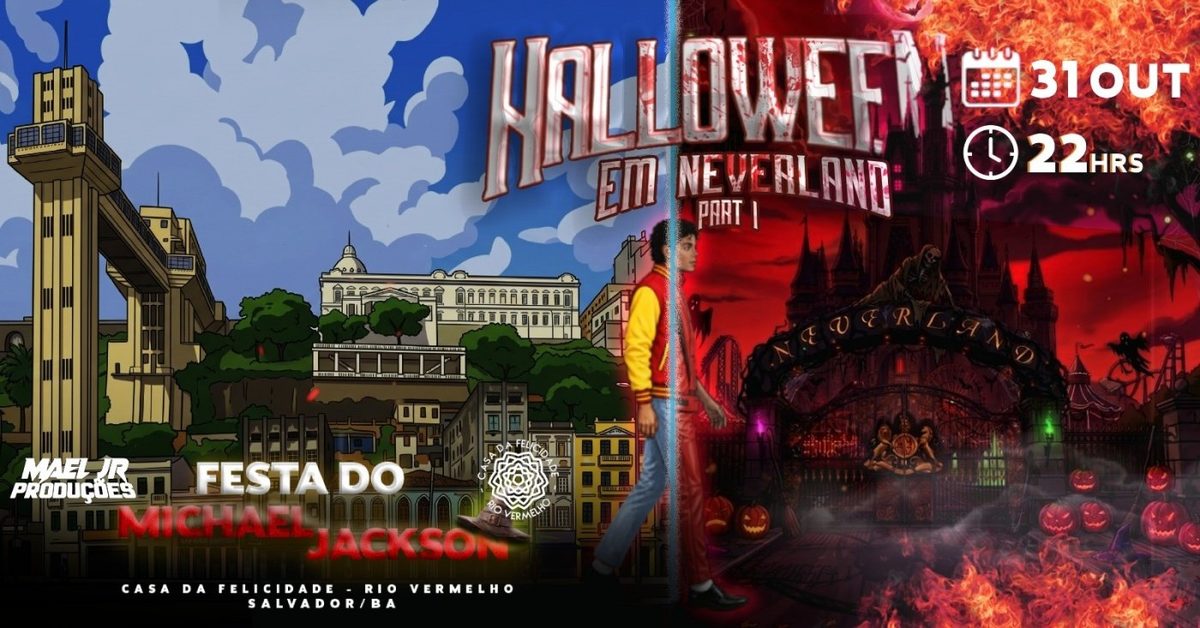 出典の画像 — FESTA DO MICHAEL JACKSON - HALLOWEEN EM NEVERLAND