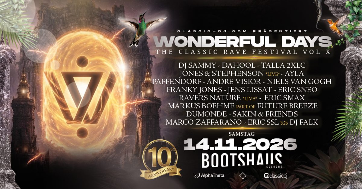 Immagine della fonte — Wonderful Days – The Classic Rave Festival VOL X