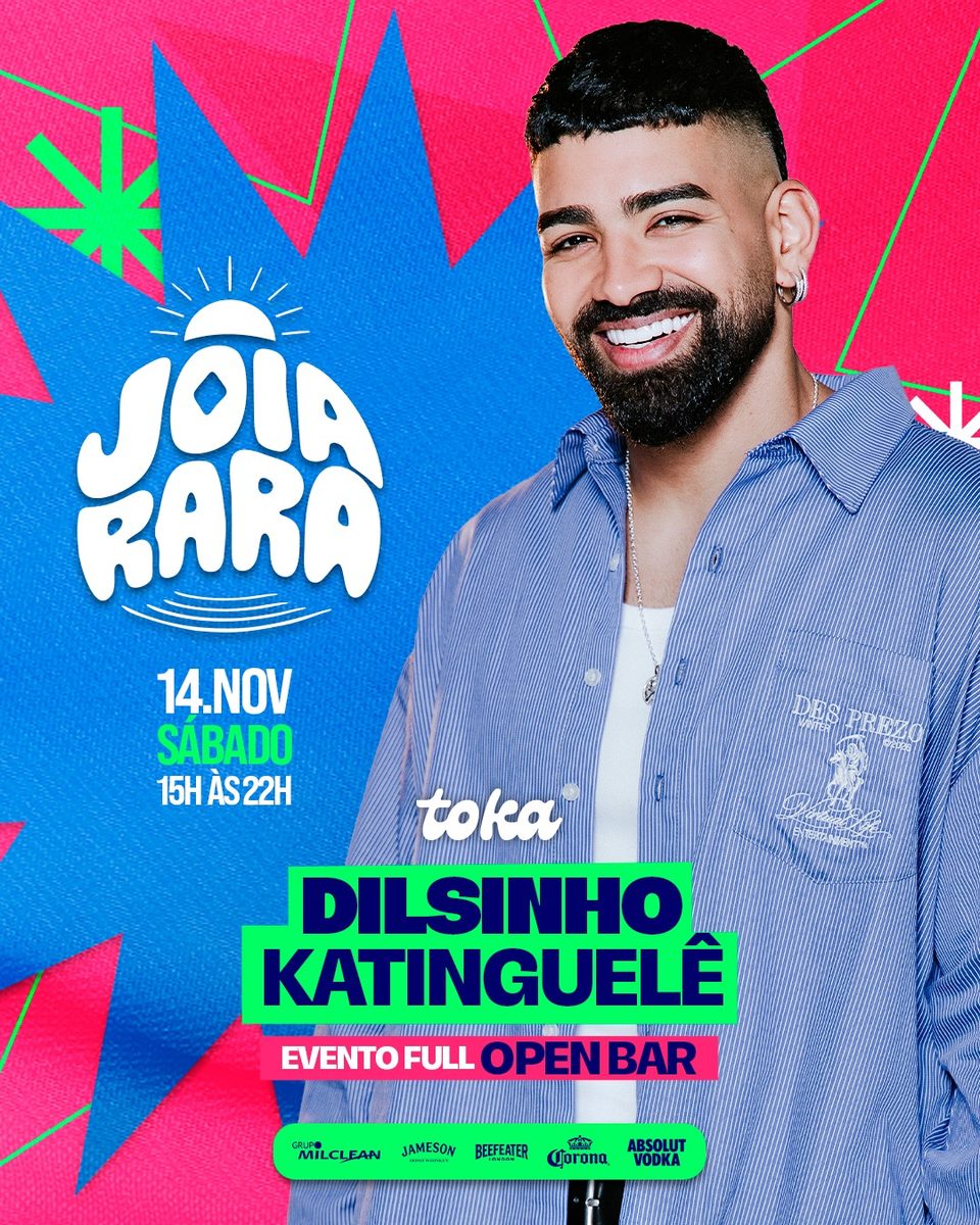 출처 이미지 — Jóia Rara na Toka(14.11) Dilsinho + Open bar