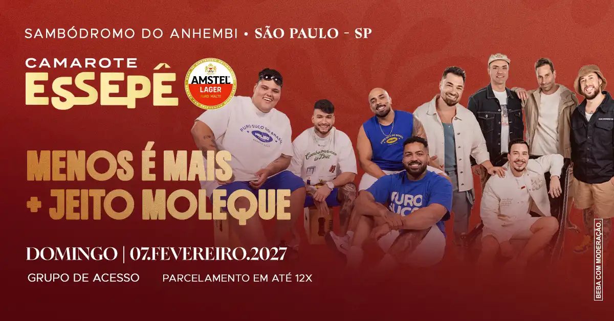 Source image — Camarote Essepê 2027 Desfile de Acesso Domingo com Menos é Mais e Jeito Moleque