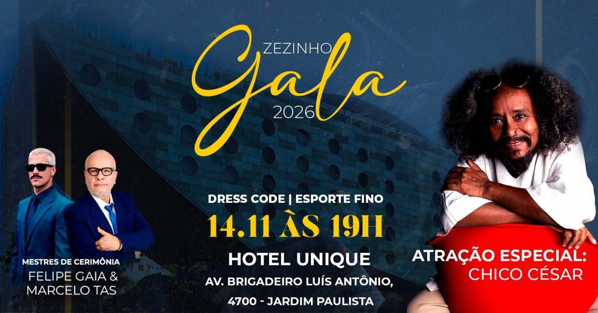 Afbeelding van de bron — Show Chico César - Jantar de Gala Beneficente da ONG Casa do Zezinho no Hotel Unique