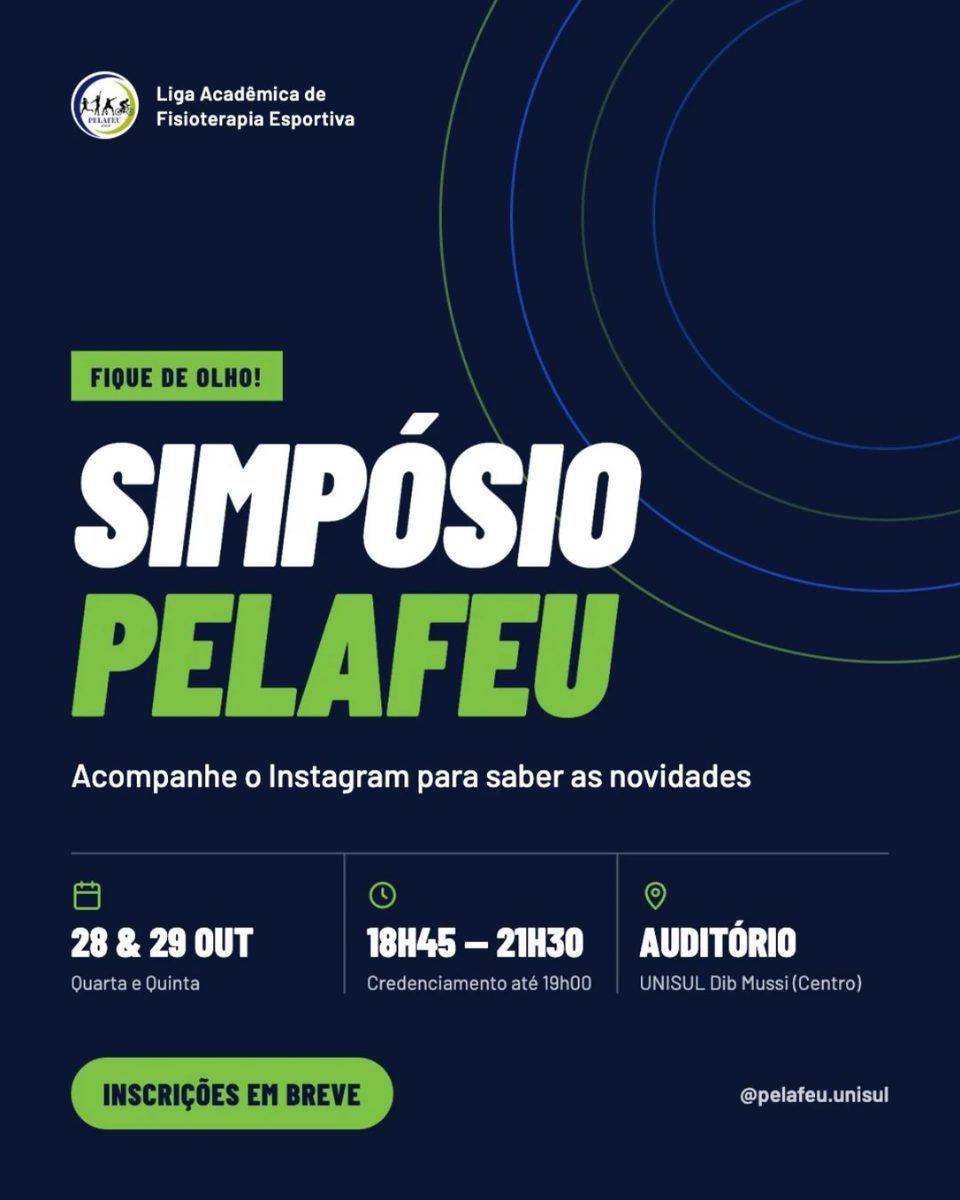 Bild der Quelle — Simpósio de fisioterapia esportiva unisul
