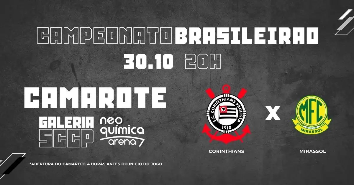 Afbeelding van de bron — Camarote Galeria SCCP Corinthians x Mirassol