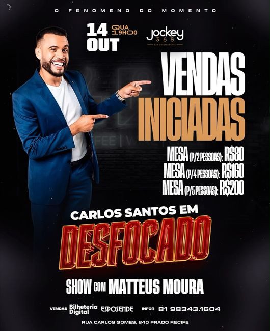 Imagen de la fuente — CARLOS SANTOS EM DESFOCADO - JOCKEY 365