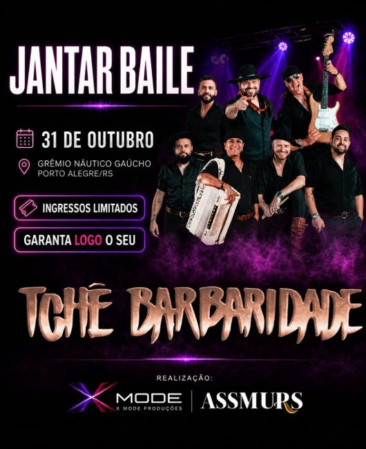 出典の画像 — JANTAR BAILE COM O GRUPO TCHÊ BARBARIDADE
