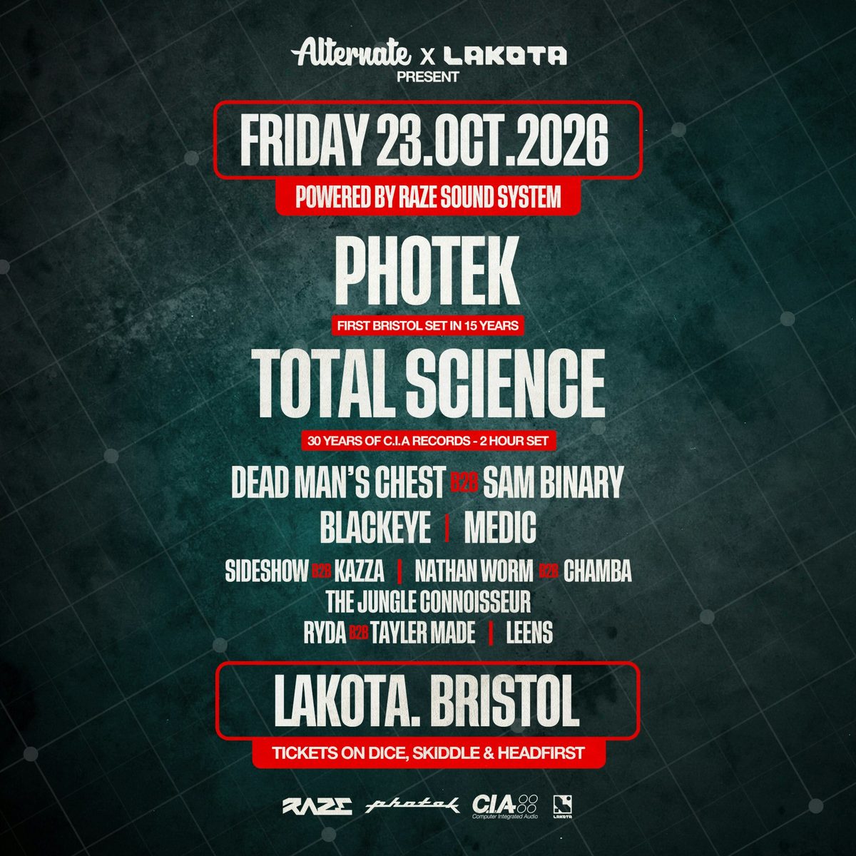 来源图片 — Alternate presents Photek & Total Science