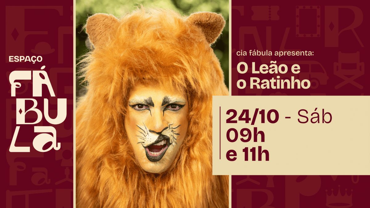 Imagem da fonte — O LEÃO E O RATINHO | Cia Fábula
