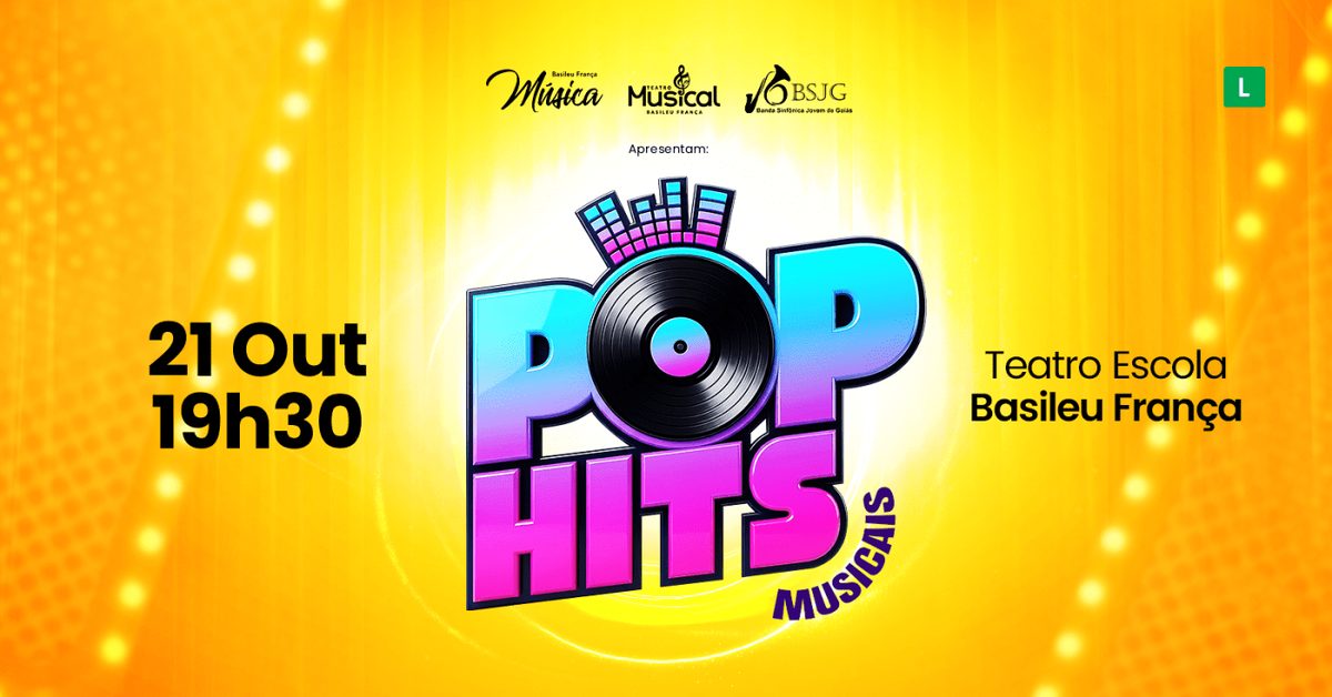 Imagem da fonte — POP HITS - ESPETÁCULO MUSICAL - 21/10 ÀS 19:30 - TEATRO MUSICAL E BANDA SINFÔNICA JOVEM