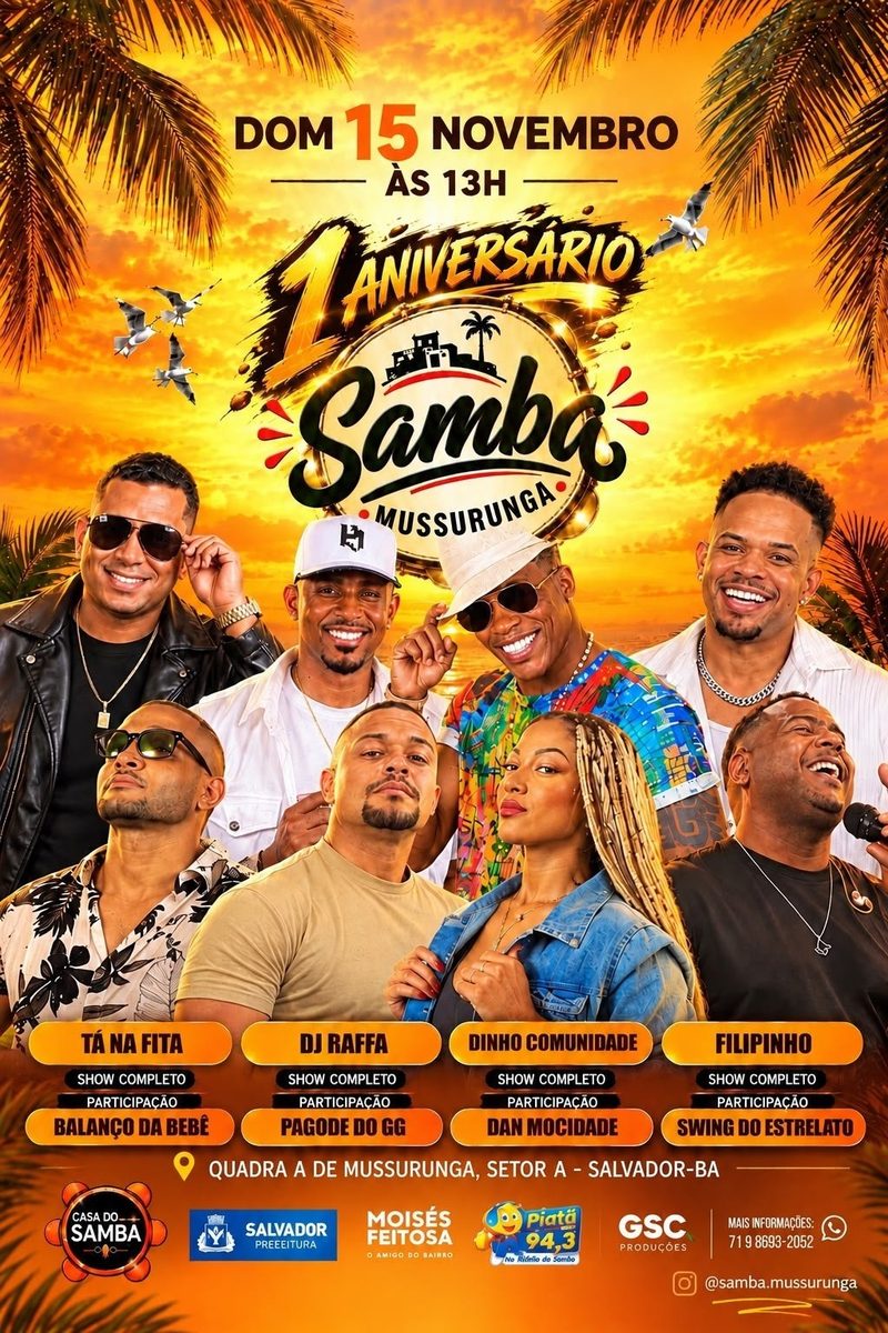 Imagem da fonte — 1 Aniversário Samba Mussurunga