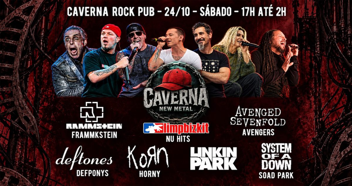 Image de la source — 24.10 - Caverna New Metal: Rammstein, Linkin Park, System of Down, Limp, Korn e mais