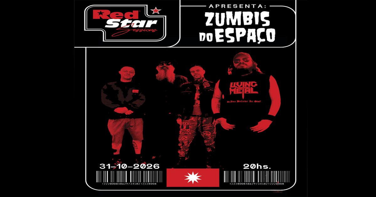 Image de la source — HALLOWEEN 2026 DO ZUMBIS DO ESPAÇO GRAVANDO LP AO VIVO EXCLUSIVO PARA A SÉRIE "RED STAR SESSIONS"