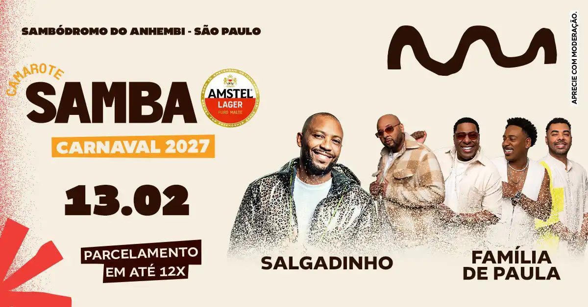 Image de la source — Camarote Samba 2027 Desfile das Campeãs com Salgadinho e Família de Paula