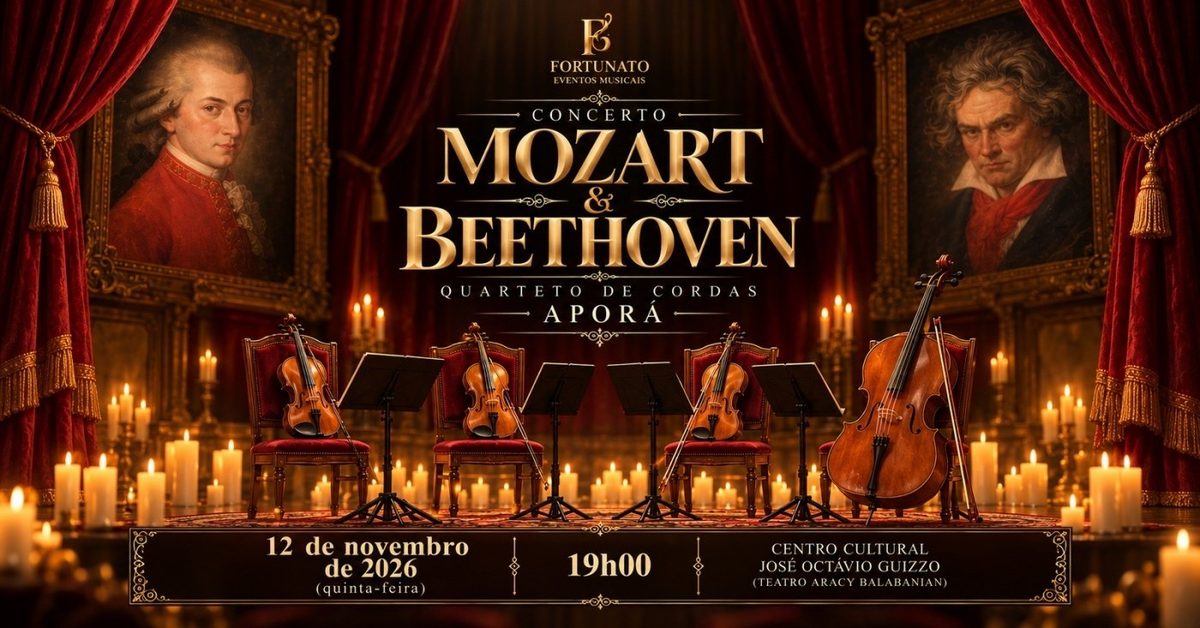 Imagem da fonte — Concerto Mozart e Beethoven em Quarteto de Cordas