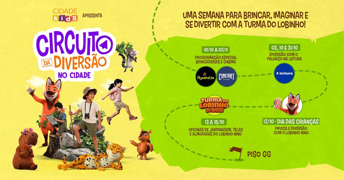 出典の画像 — Circuito da Diversão no Cidade | Oficininhas da Turma do Lobinho