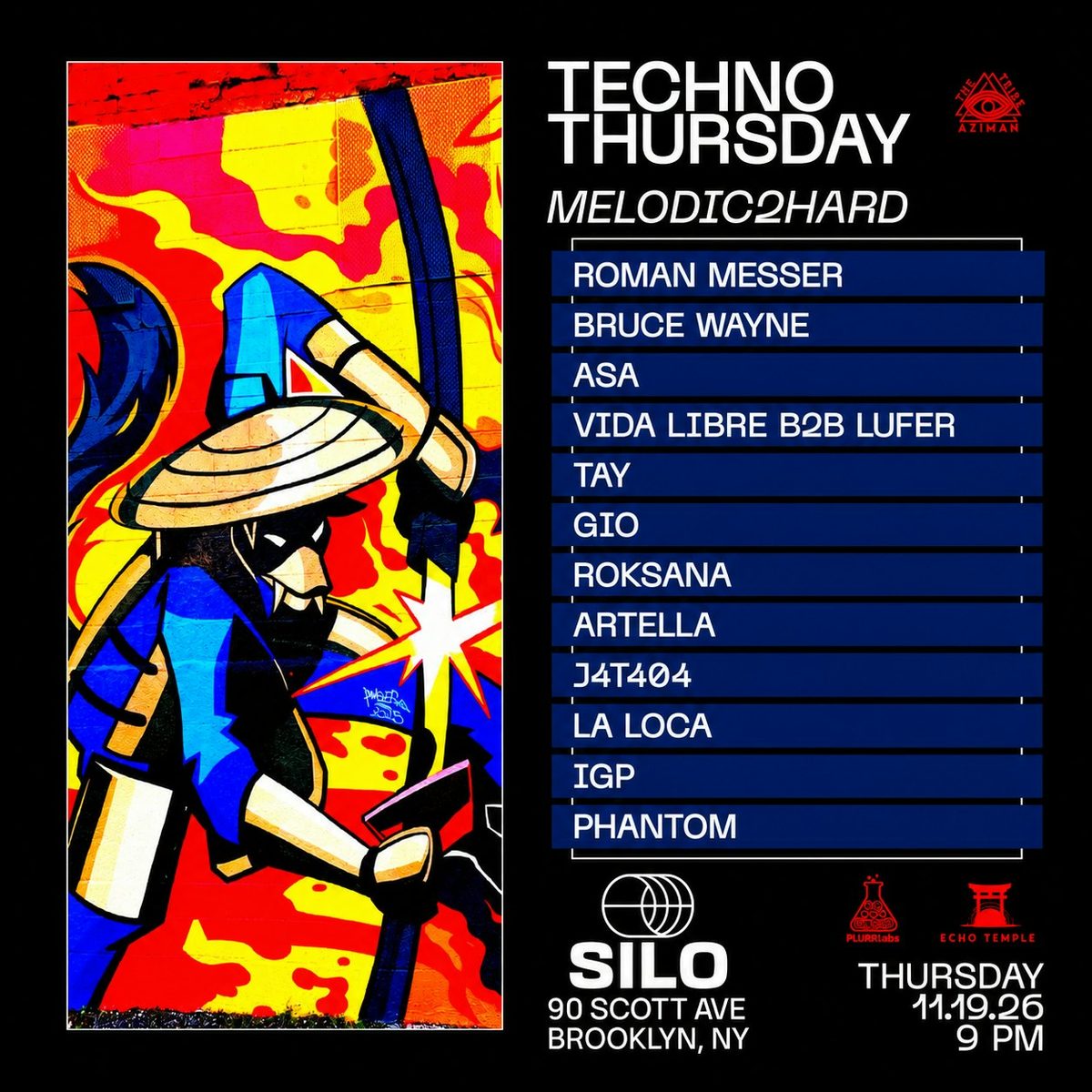 Imagem da fonte — Techno Thursday [Melodic2Hard] (Main Room Event, Free w/ RSVP)