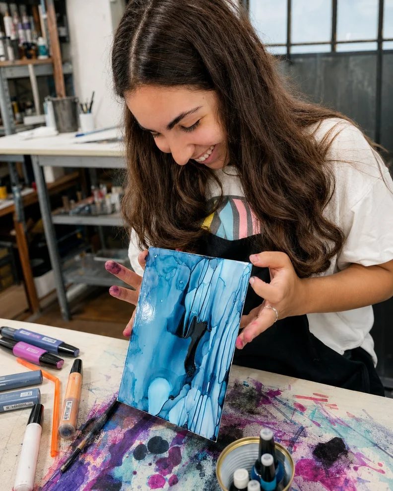 Image de la source — Flow & Form - Introduction to Alcohol Ink
