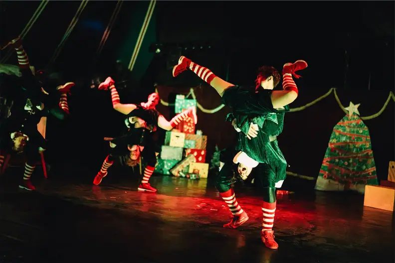 Imagem da fonte — The Funky Monkeys – XMAS FUN: The elves turn Christmas upside down