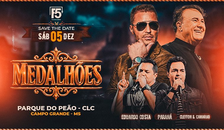Imagem da fonte — Eduardo Costa — Agenda de shows — Campo Grande/MS — Medalhões em Campo Grande