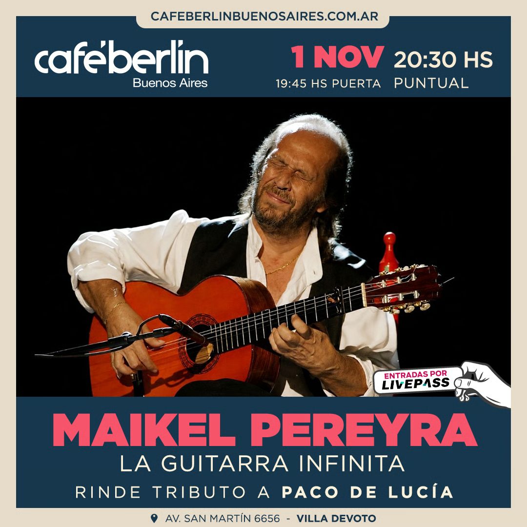 来源图片 — Maikel Pereyra - La Guitarra infinita en Cafe Berlin