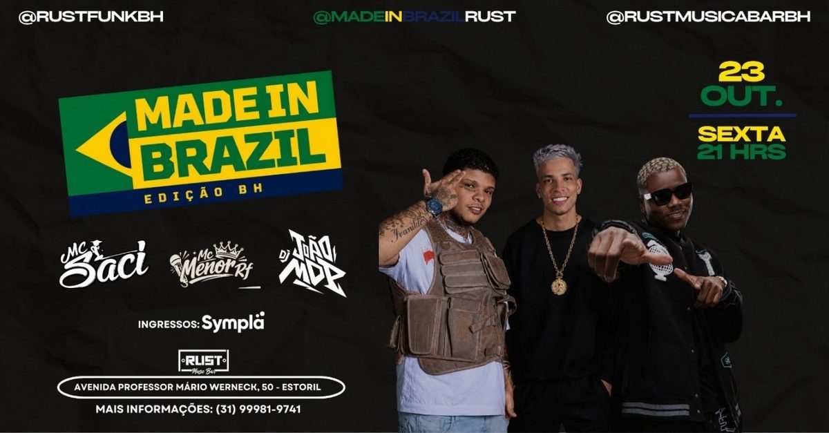 Imagen de la fuente — MADE IN BRAZIL | RUST MUSIC BAR | 23 OUT - 21H