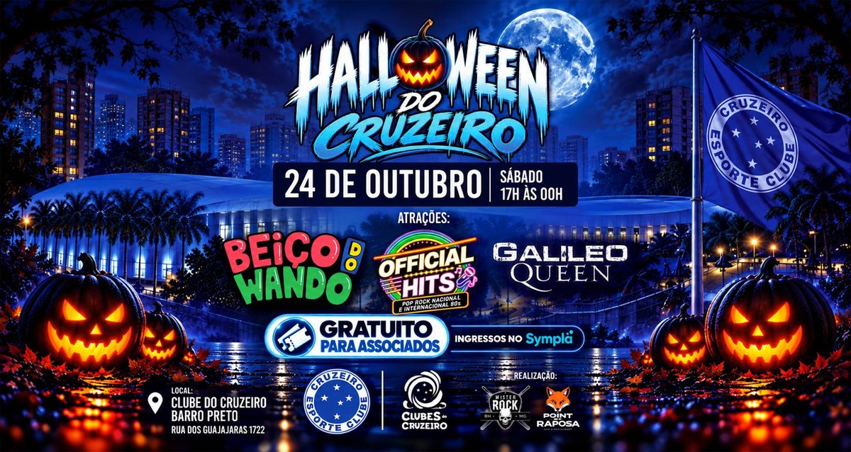 Bild der Quelle — Halloween do Cruzeiro 2026: Beiço do Wando, Official Hits e Galileo Queen