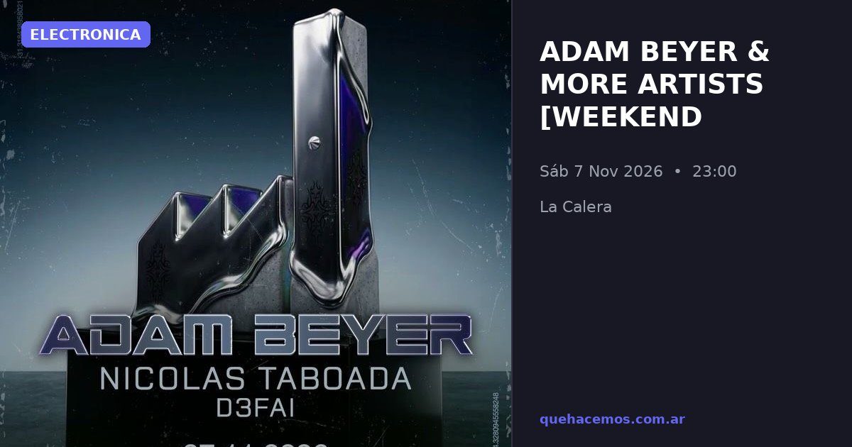 Source image — Adam Beyer & More Artists [Weekend Techno]
